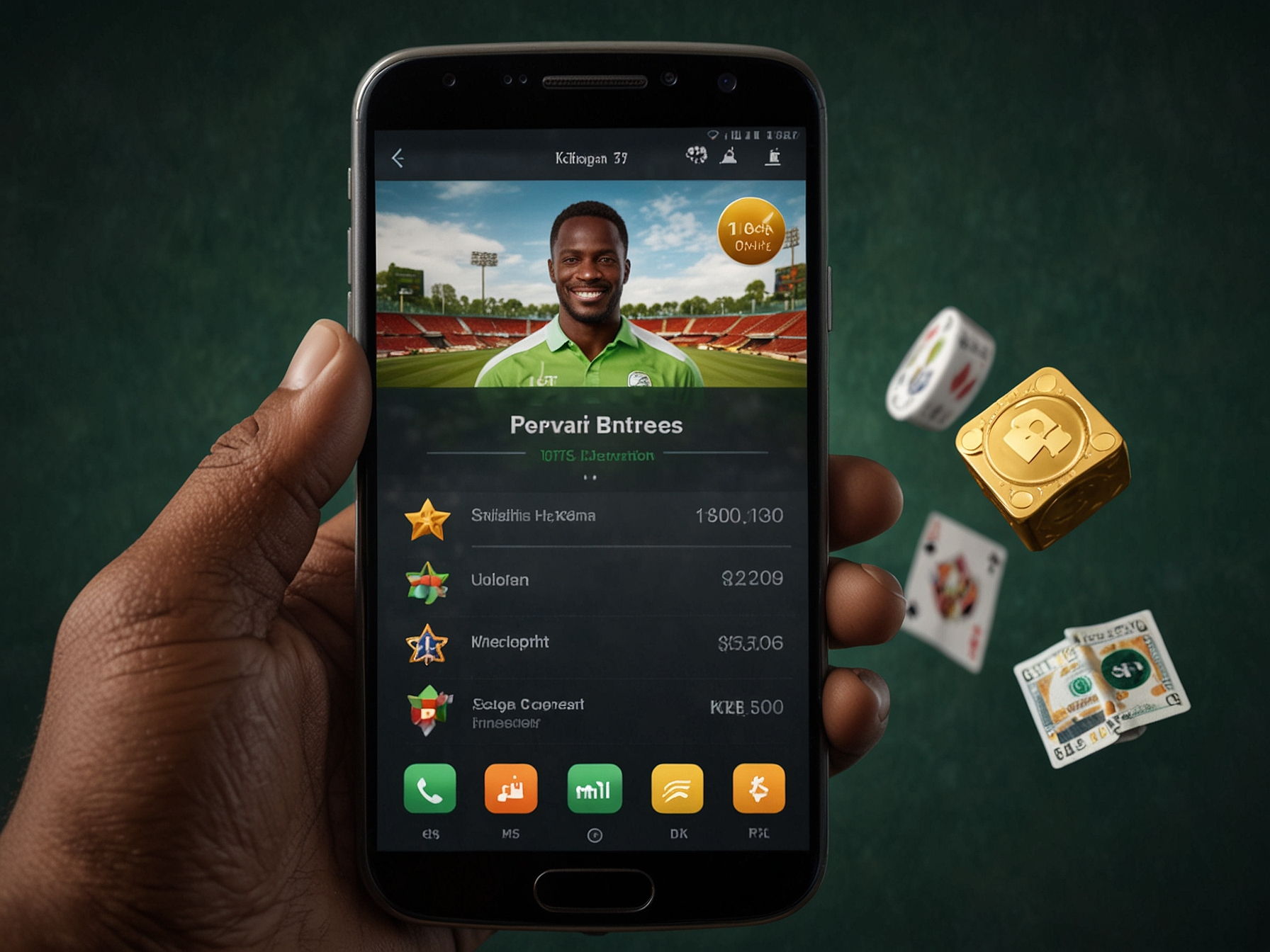 Welcome bonus display on app
